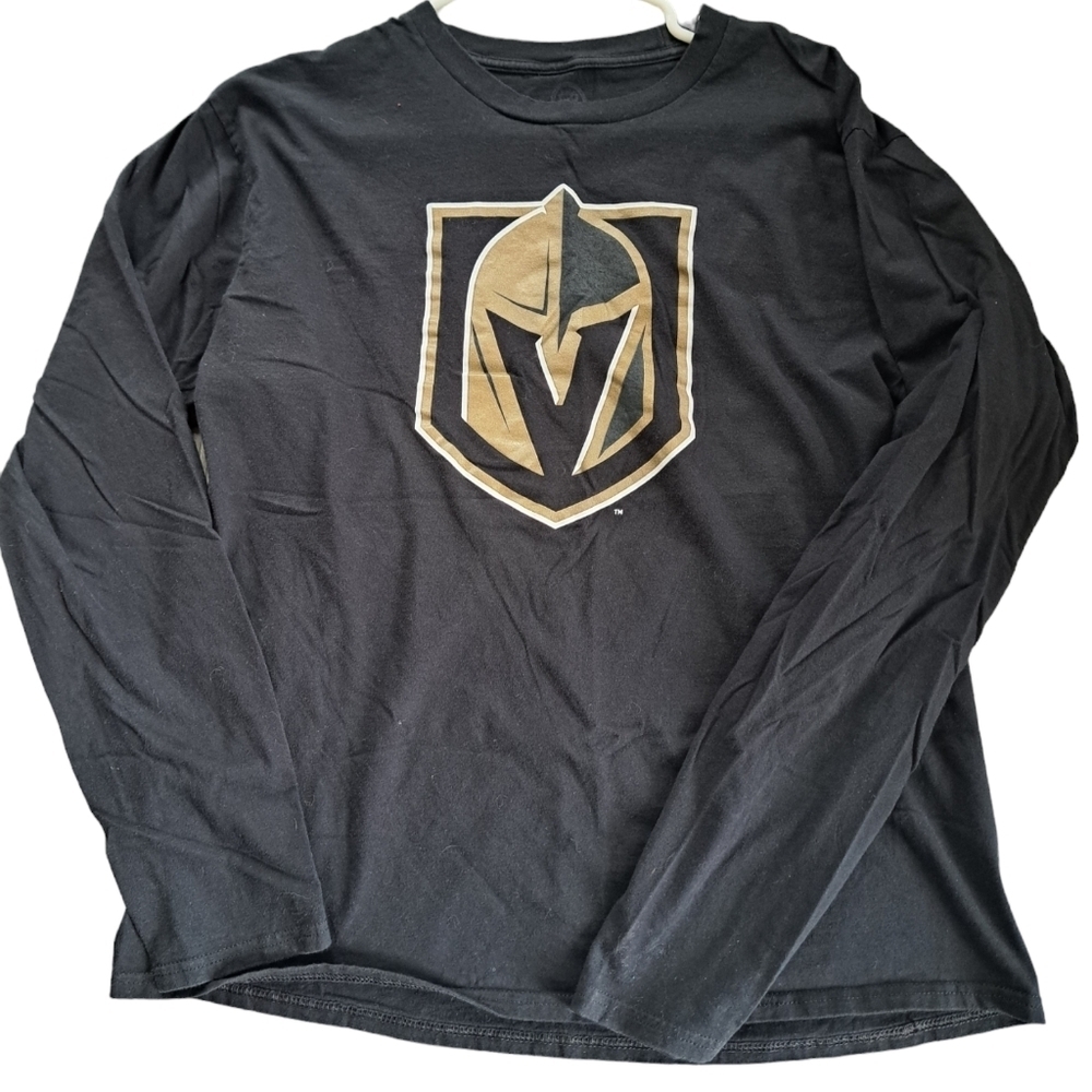 Ladies Fanatics Black Vegas Golden Knights Primary Logo Team Long Sleeve top L